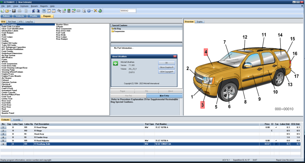 UltraMate Mitchell v7.1.243 - Software de Estimación Automotriz