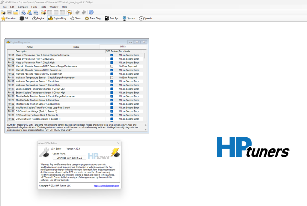 HP TUNERS VER 4.10 Licencia De por vida (Ilimitada)